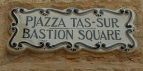 Billede af navneskilt på Bastion Square