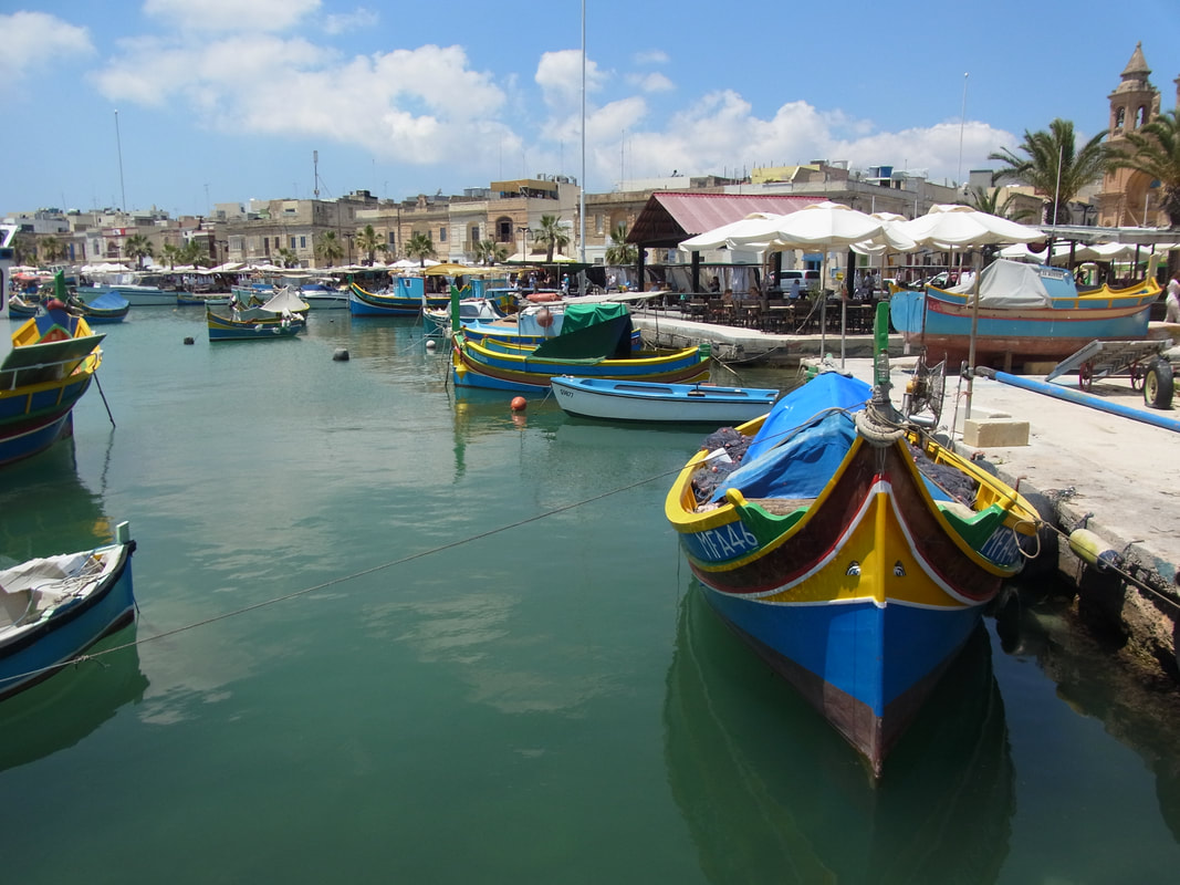 Billede af fiskerby på Malta